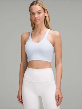 lululemon Bend This V and Racer Sports Bra Windmill Light Blue